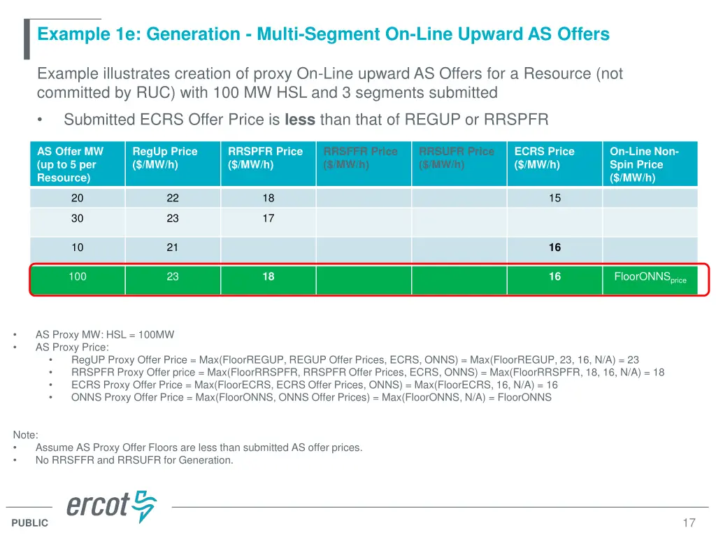 example 1e generation multi segment on line