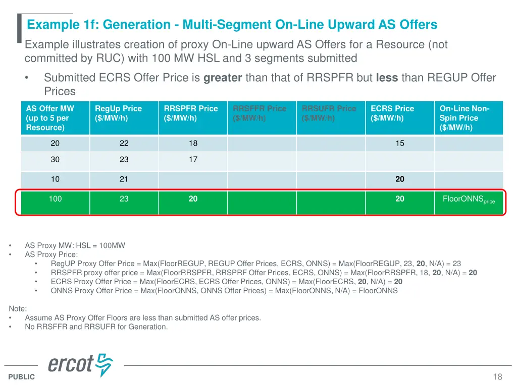 example 1f generation multi segment on line