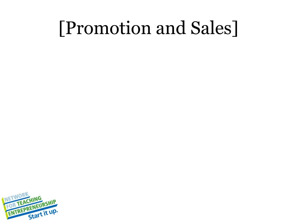 promotion and sales 1