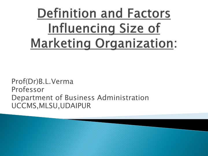 prof dr b l verma professor department