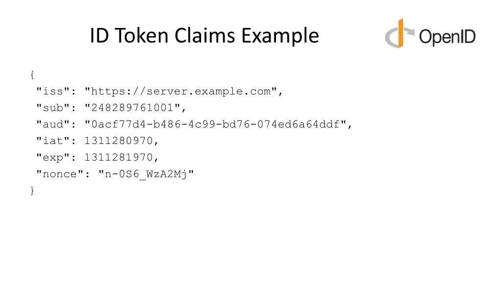 id token claims example