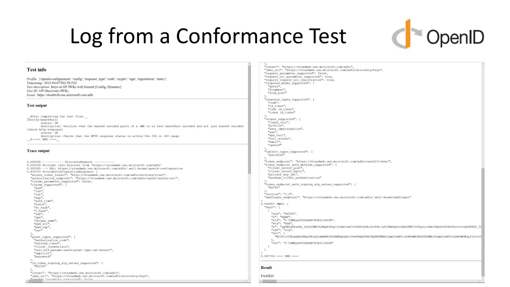 log from a conformance test