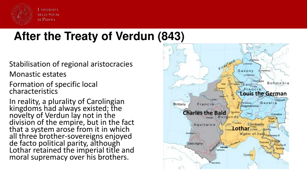 after the treaty of verdun 843