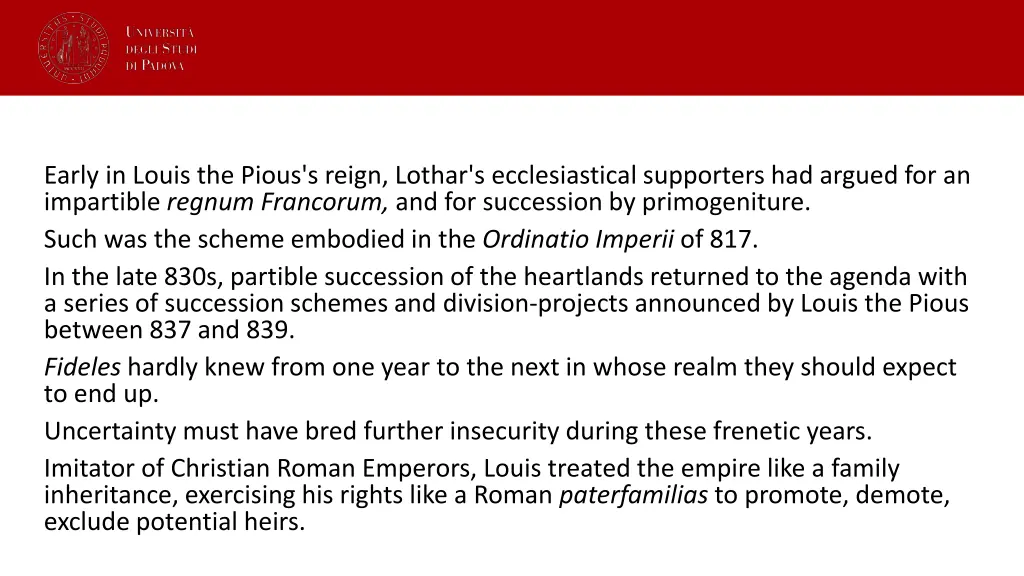 early in louis the pious s reign lothar