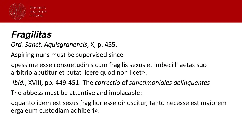 fragilitas ord sanct aquisgranensis