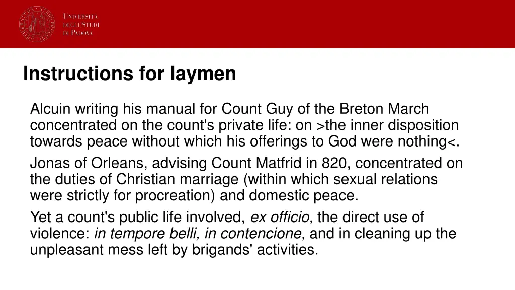 instructions for laymen