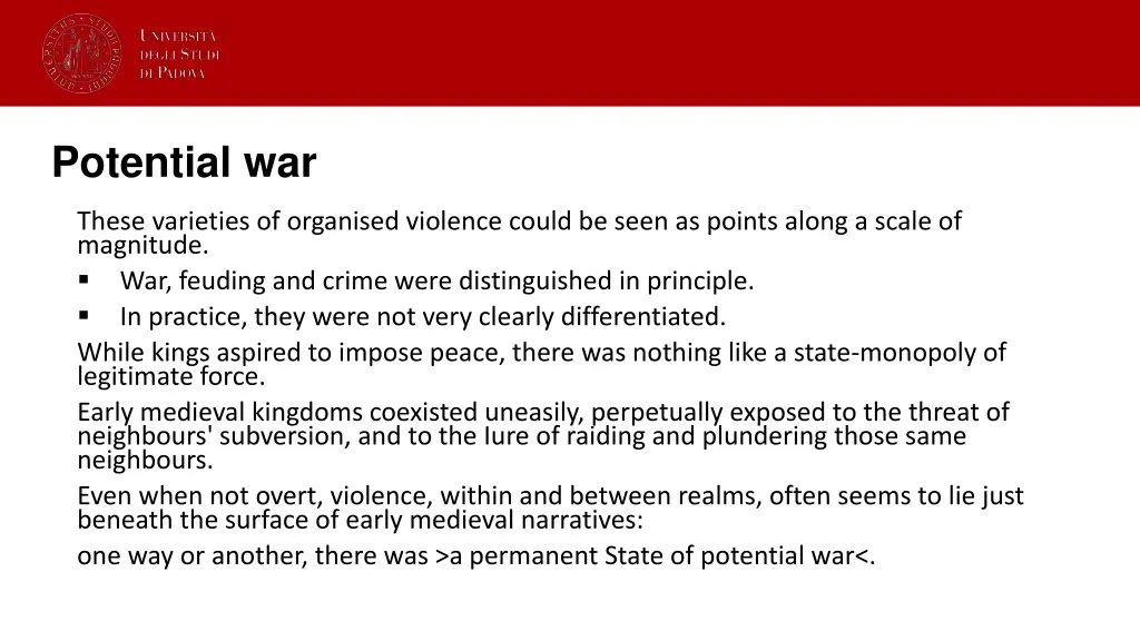 potential war