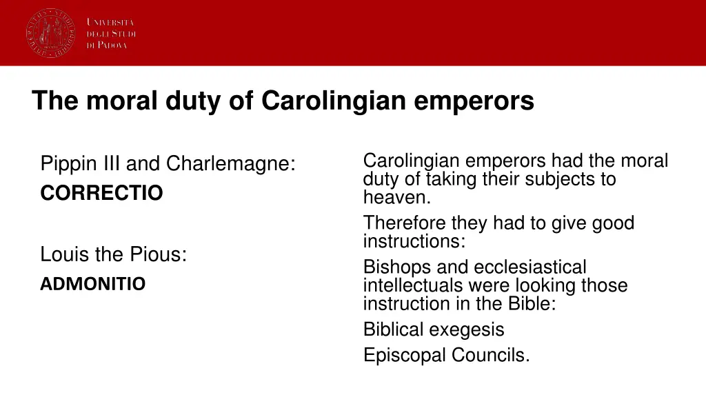 the moral duty of carolingian emperors