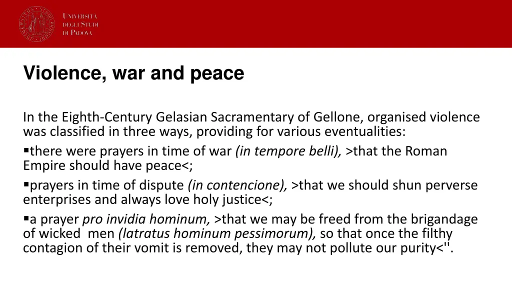 violence war and peace