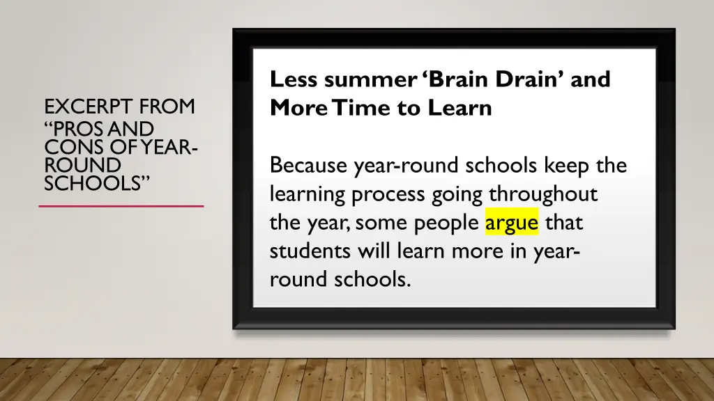 less summer brain drain and more time to learn