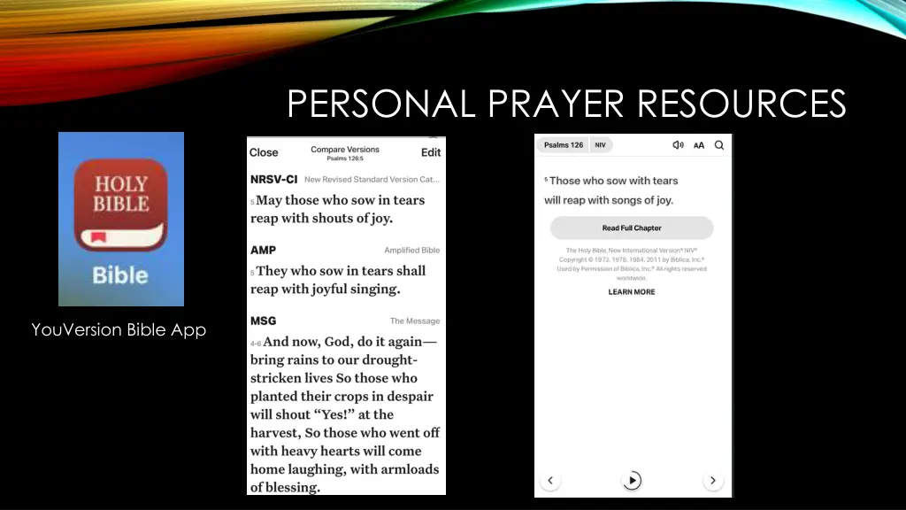 personal prayer resources