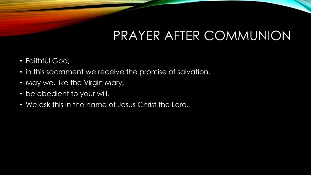 prayer after communion