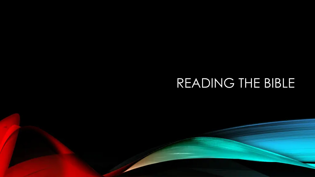reading the bible