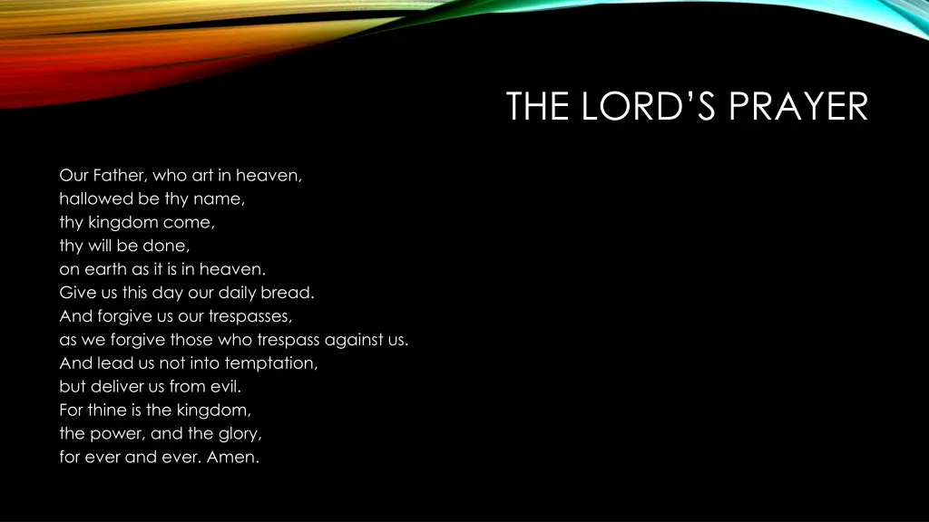 the lord s prayer