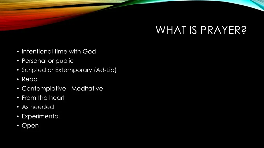 what is prayer 1