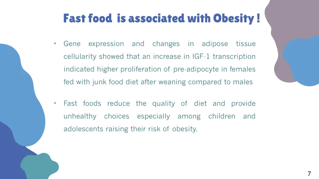 fast food is associated with obesity