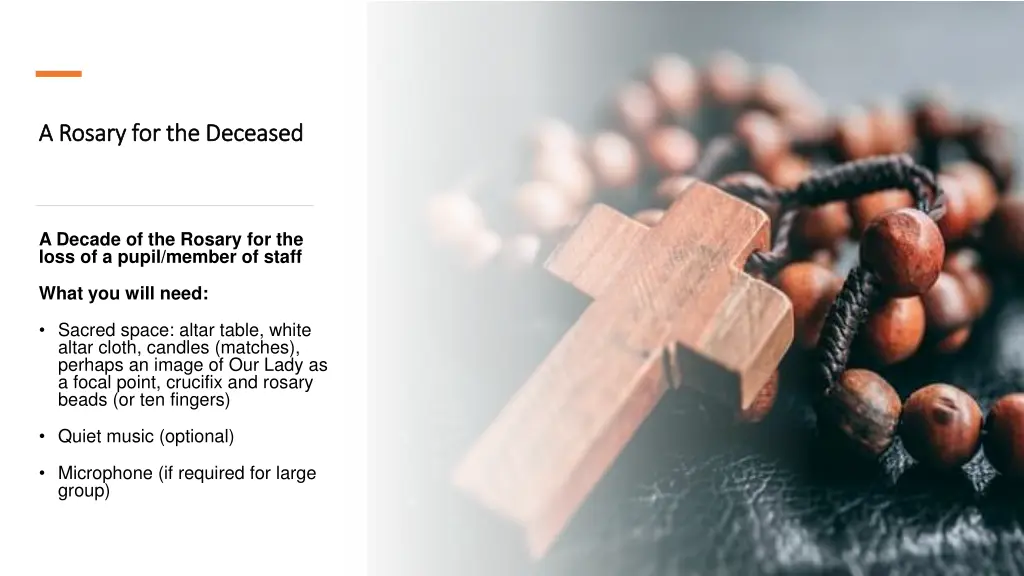 a rosary for the deceased a rosary
