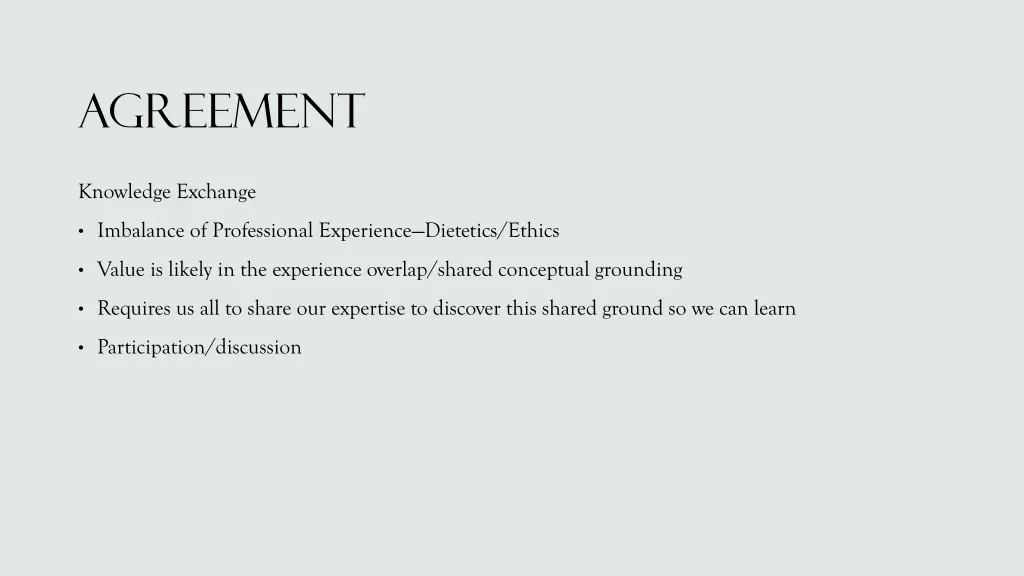 agreement