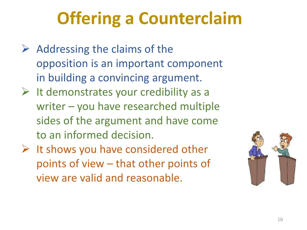 offering a counterclaim