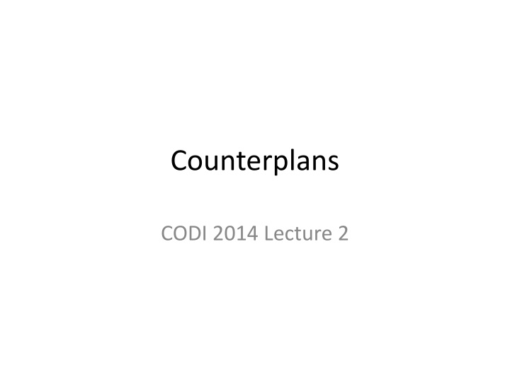 counterplans