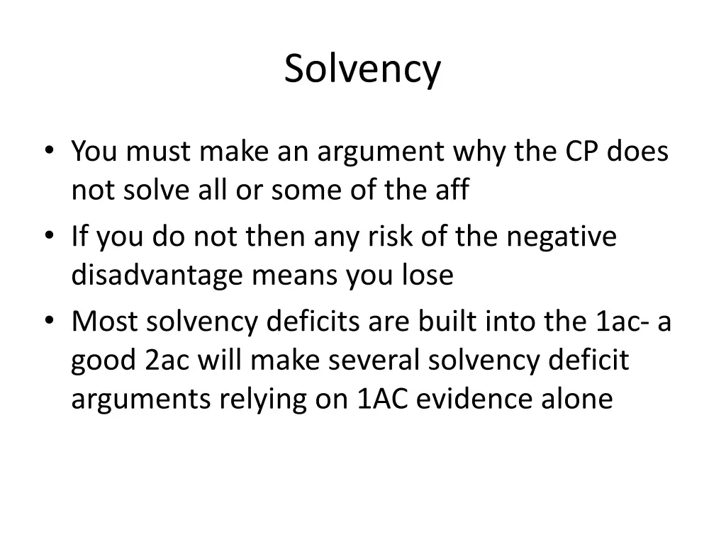 solvency