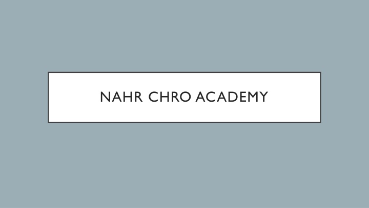 nahr chro academy