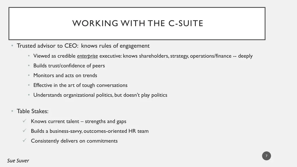 working with the c suite 1