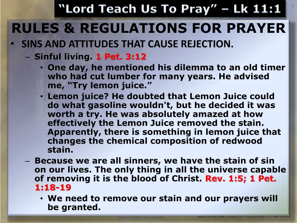 lord teach us to pray lk 11 1 rules regulations 1
