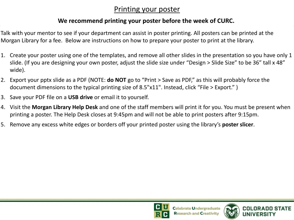 printing your poster