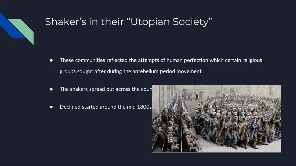 shaker s in their utopian society 1