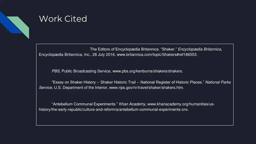 work cited