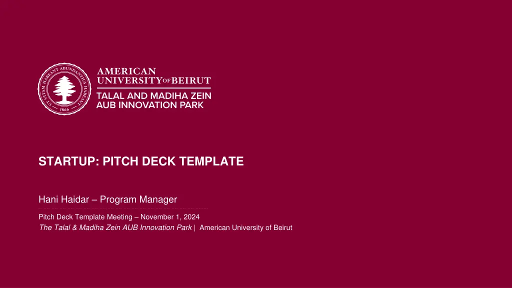 startup pitch deck template