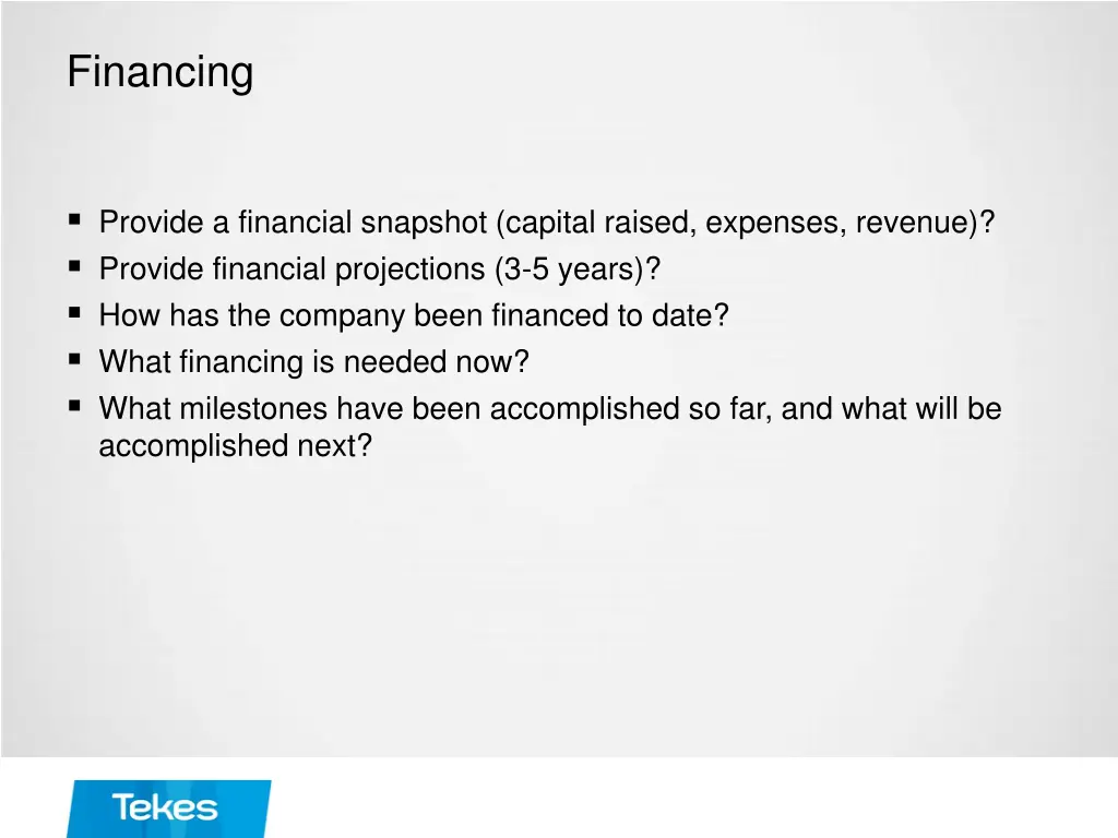 financing