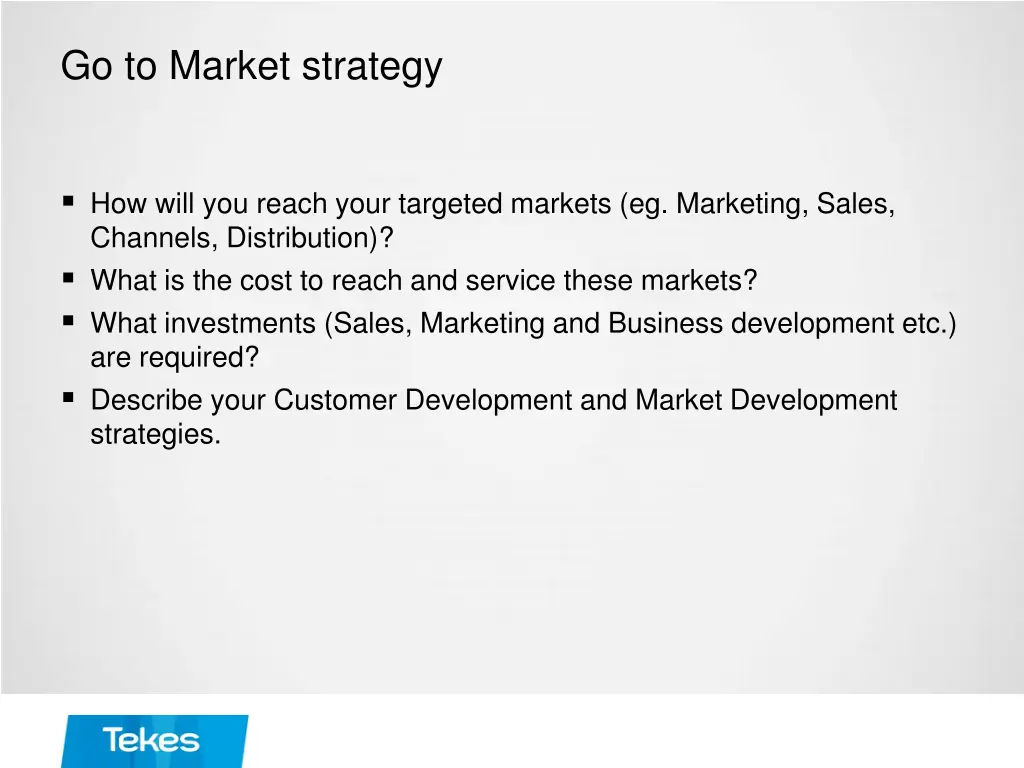 go to market strategy