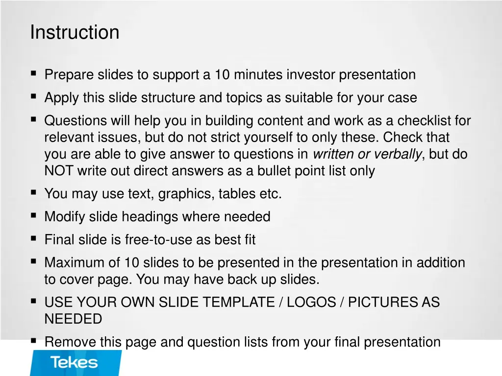instruction