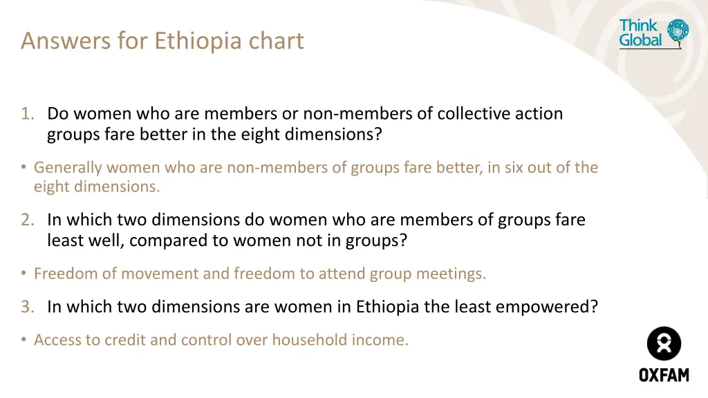answers for ethiopia chart