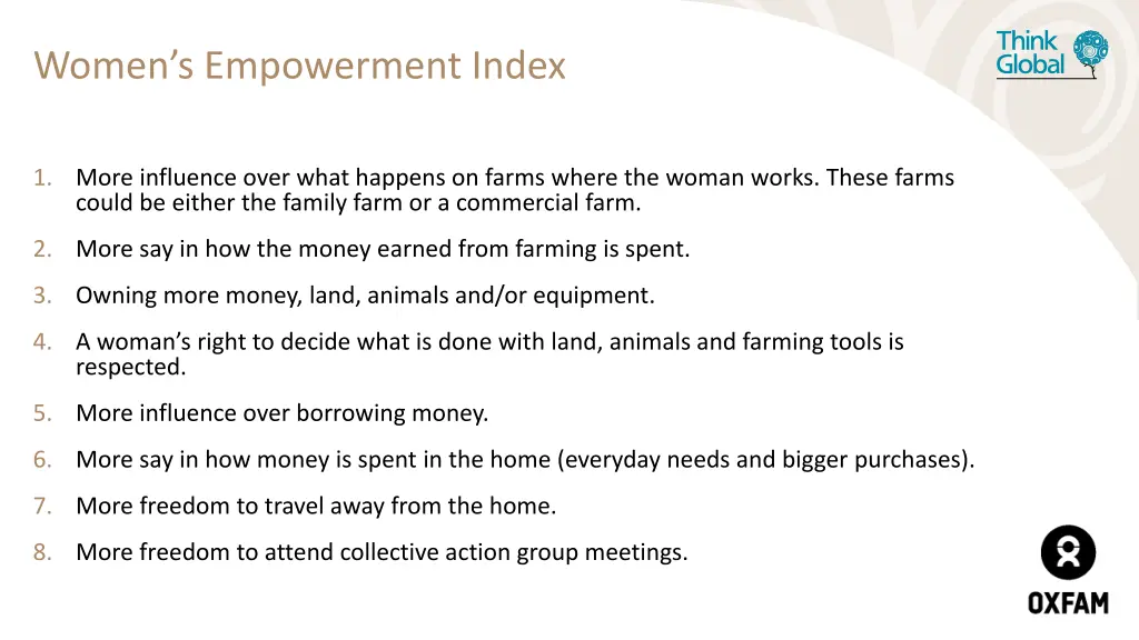 women s empowerment index