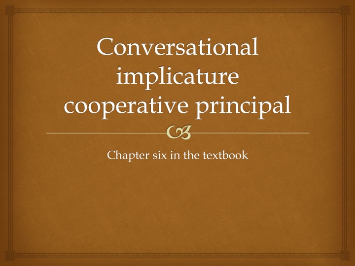 conversational implicature cooperative principal