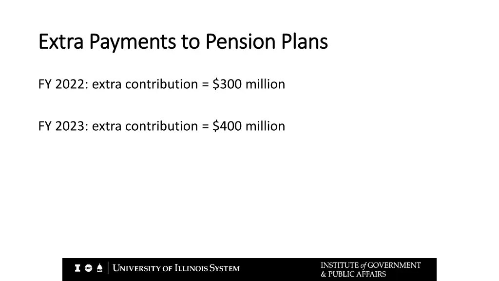 extra payments to pension plans extra payments
