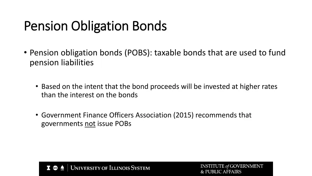 pension obligation bonds pension obligation bonds