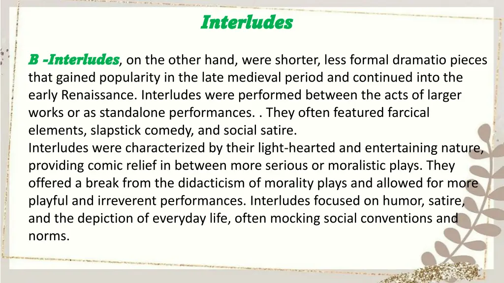 interludes interludes