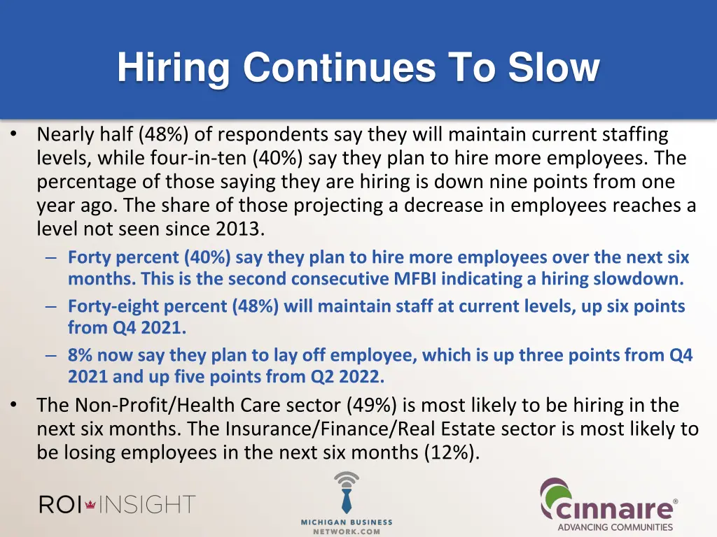 hiring continues to slow