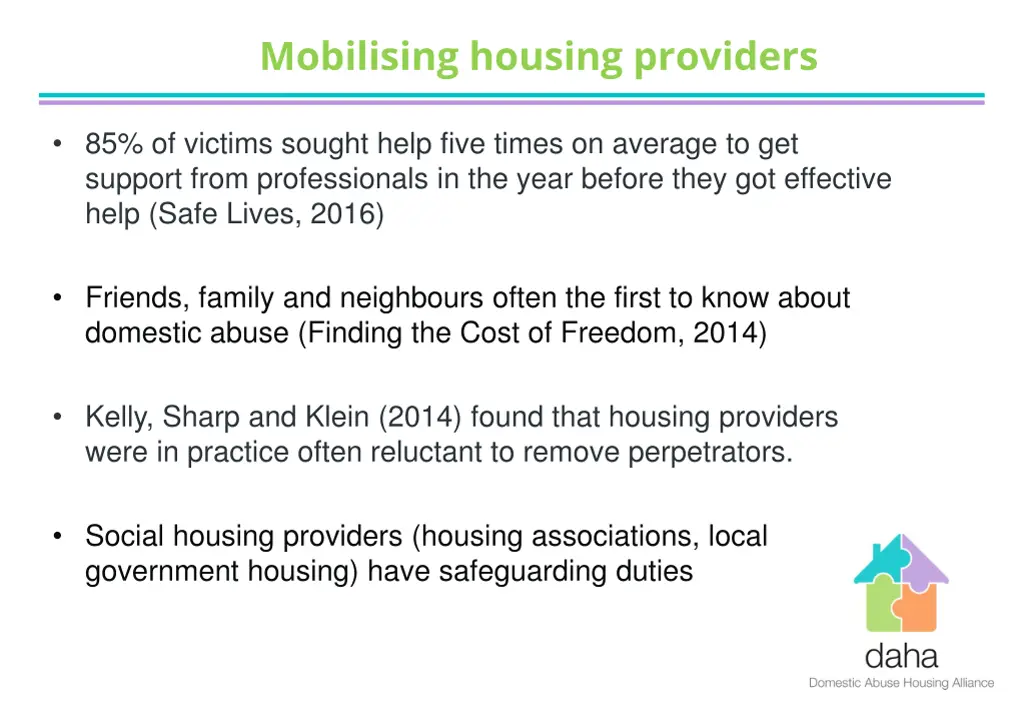 mobilising housing providers