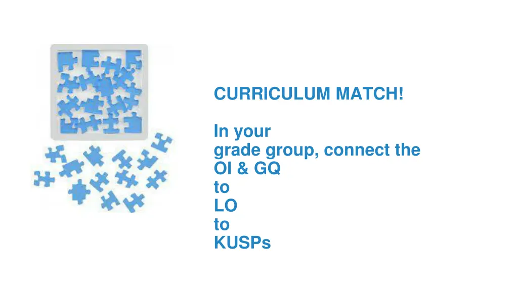 curriculum match