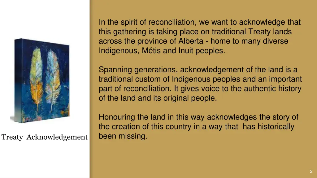 in the spirit of reconciliation we want