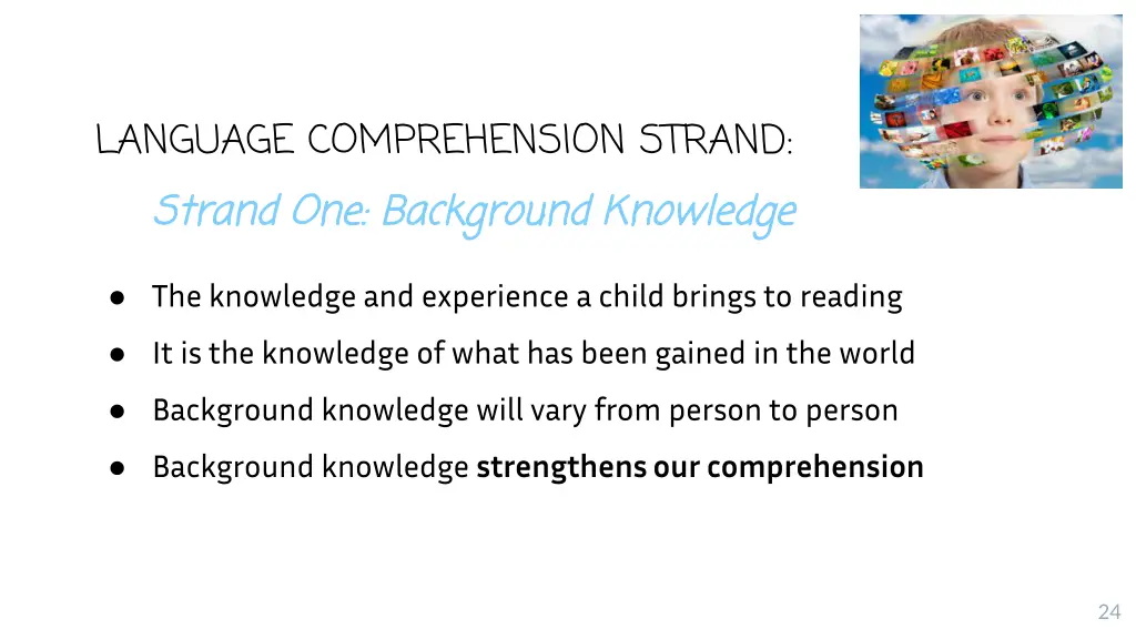 language comprehension strand strand