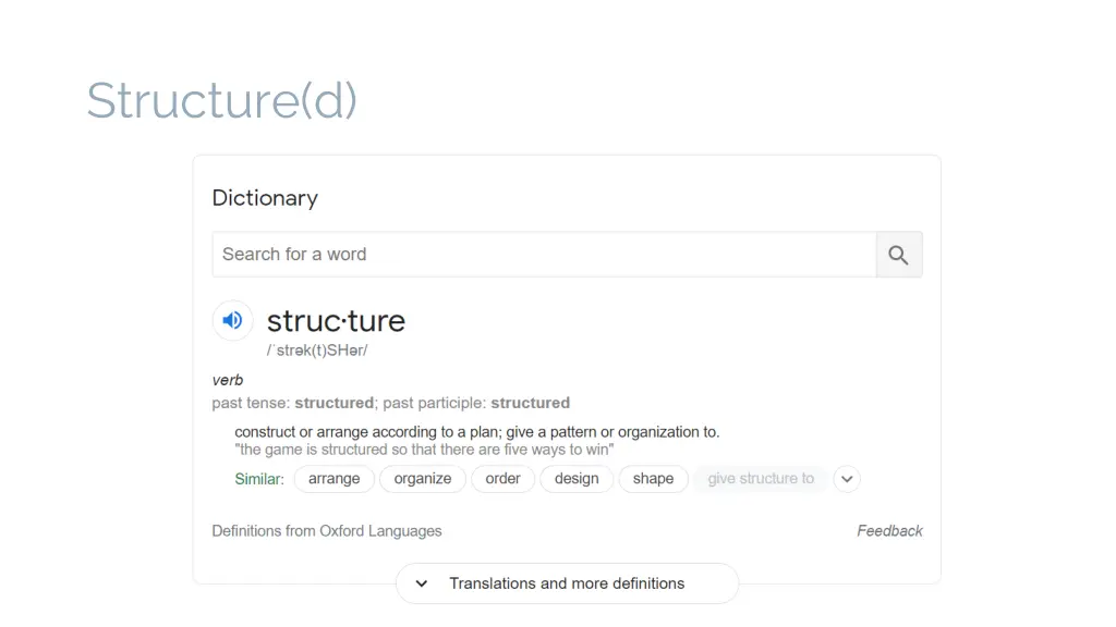 structure d