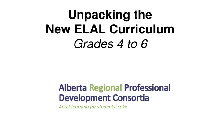 unpacking the new elal curriculum grades 4 to 6