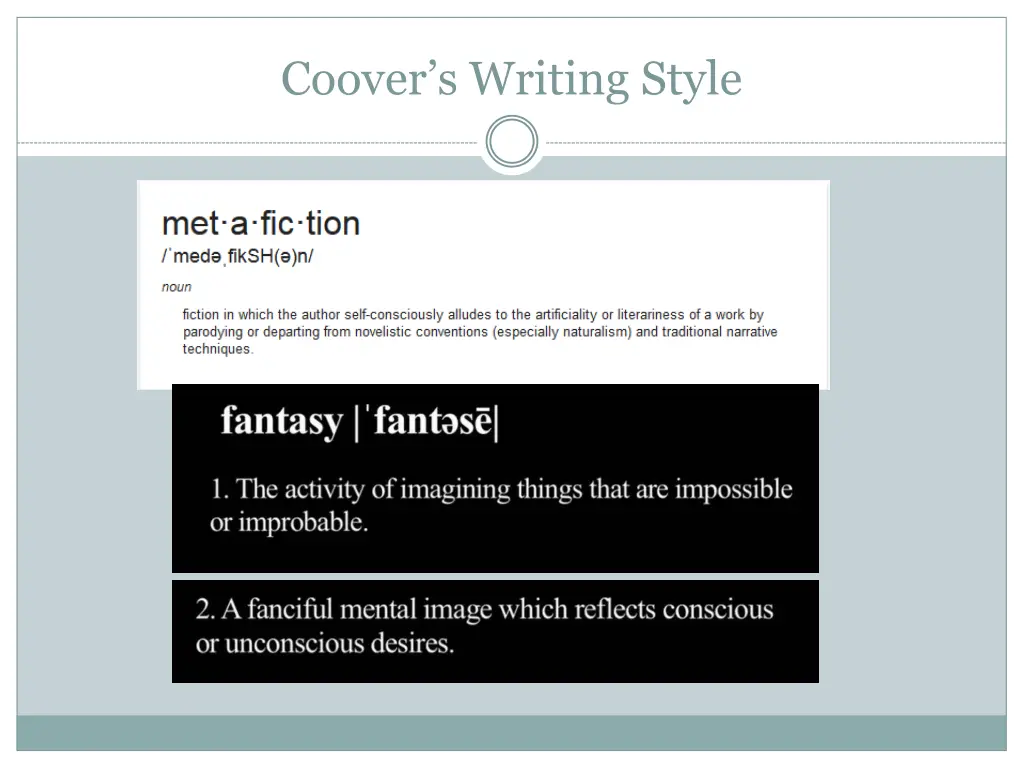 coover s writing style