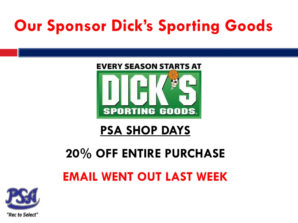 our sponsor dick s sporting goods